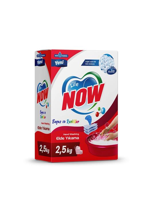 Life Now Toz ELDE YIKAMA Deterjan Beyazlar ve Renkliler İçin – 2,5 KG, www.lifenow.com.tr